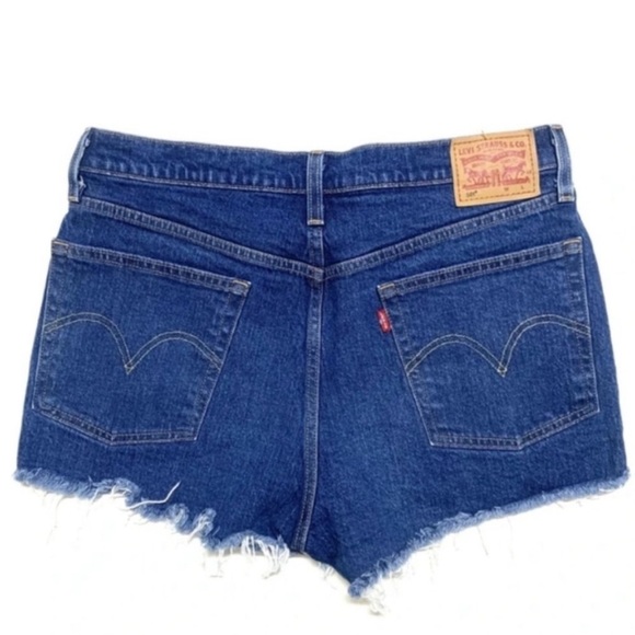 Levi's 501 Raw Hem High Rise Denim Shorts W30 EUC sz 30 - Picture 6 of 11